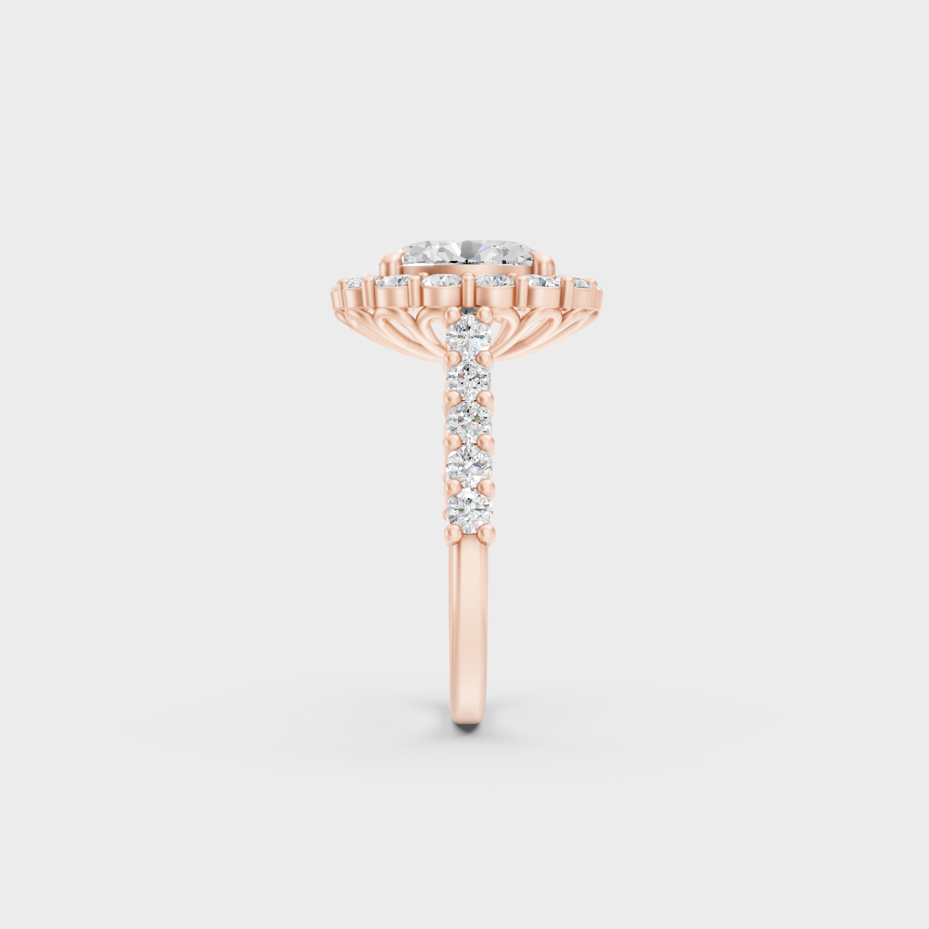 Rose Gold Engagement Ring With Ethical Lab Diamonds