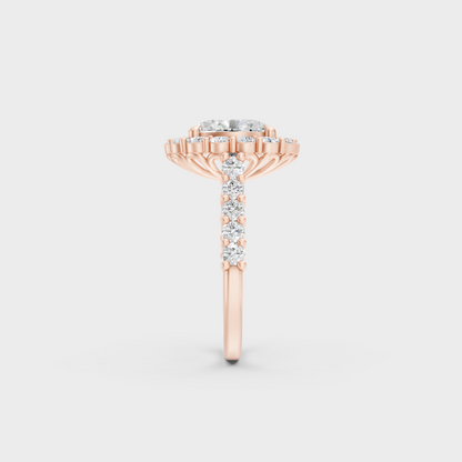 Rose Gold Engagement Ring With Ethical Lab Diamonds