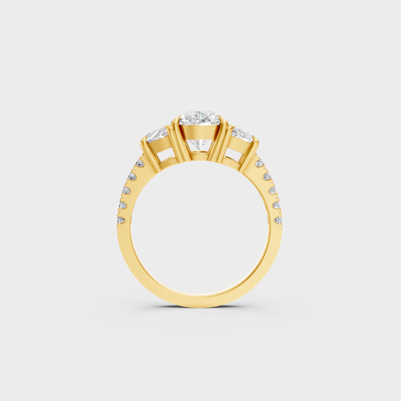 Elegant Oval Proposal Ring In Yellow Gold
