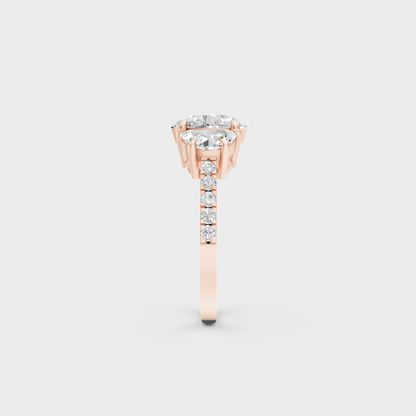 Rose Gold Engagement Ring With Ethical Lab Diamonds