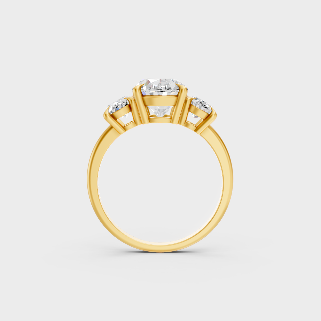 Yellow Gold Oval Statement Ring Luxury Jewelry