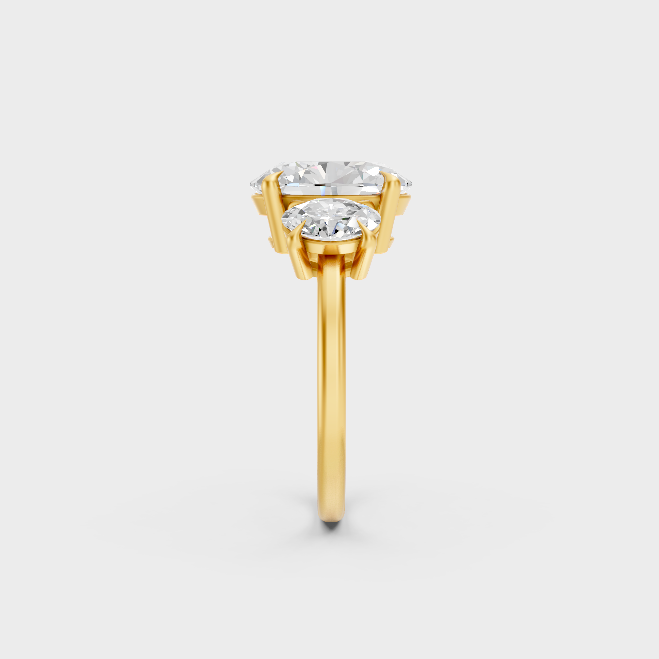 Elegant Oval Proposal Ring In Yellow Gold