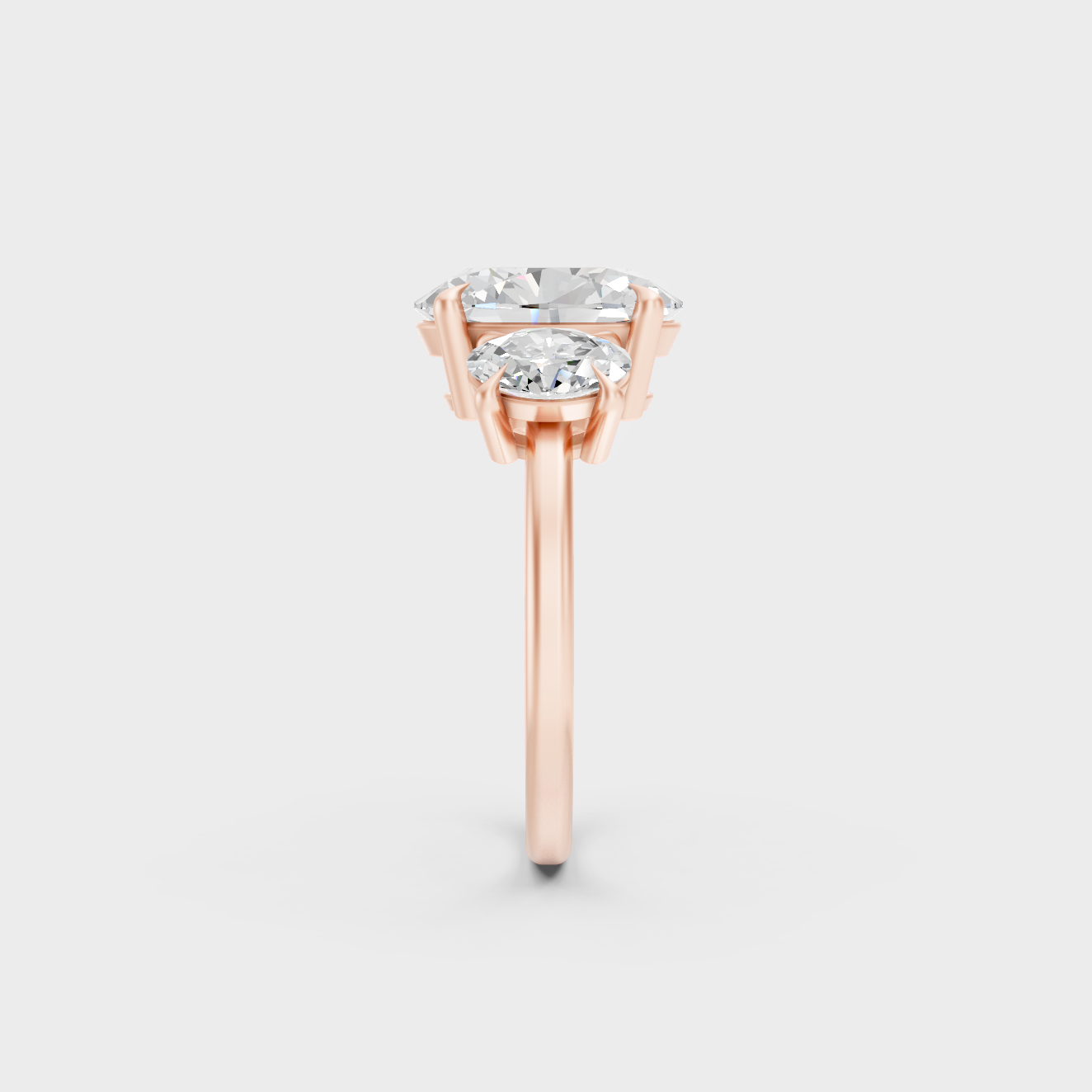 Rose Gold Engagement Ring With Ethical Lab Diamonds
