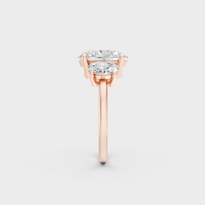 Rose Gold Engagement Ring With Ethical Lab Diamonds