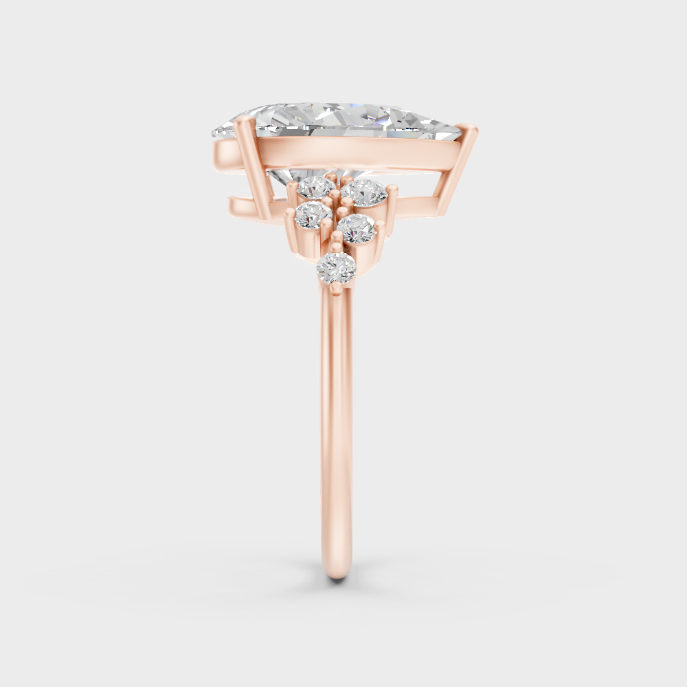 Rose Gold Engagement Ring With Ethical Lab Diamonds
