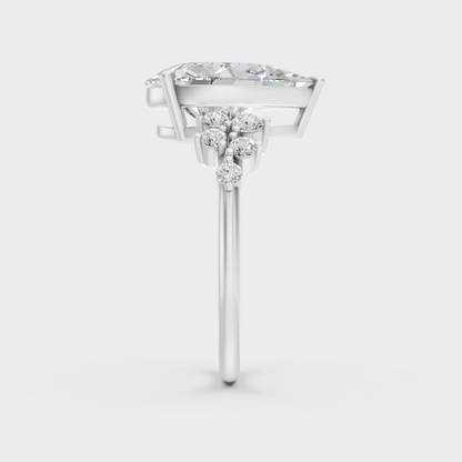 Premium Platinum Pear Diamond Solitaire Ring Fine Jewelry