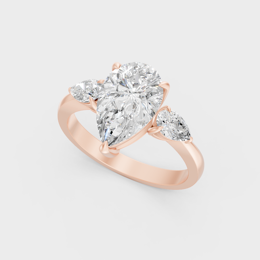 Rose Gold Engagement Ring With Ethical Lab Diamonds