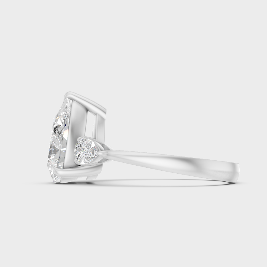 White Gold Certified Pear Diamond Ring Elegant Design