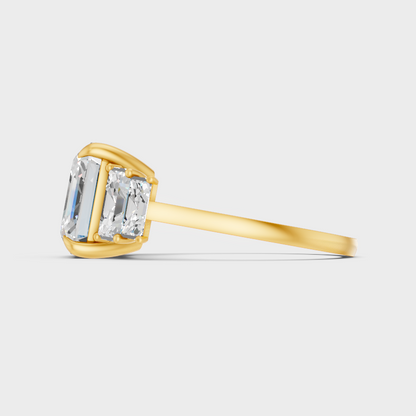 Elegant Asscher Proposal Ring In Yellow Gold
