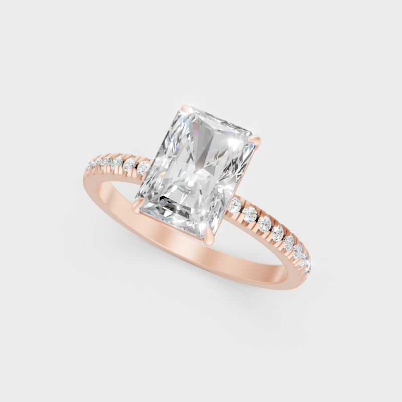 Rose Gold Engagement Ring With Ethical Lab Diamonds