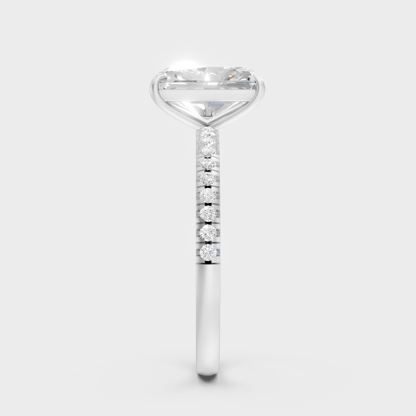 Premium Platinum Radiant Diamond Solitaire Ring Fine Jewelry