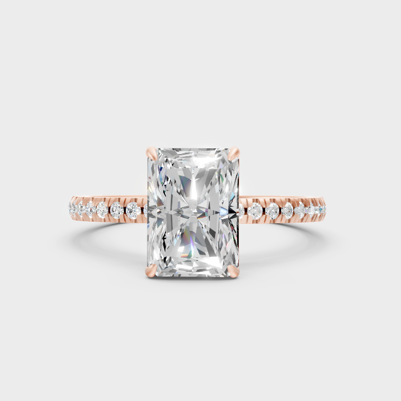 Ethical Lab Grown Radiant Ring In Rose Gold
