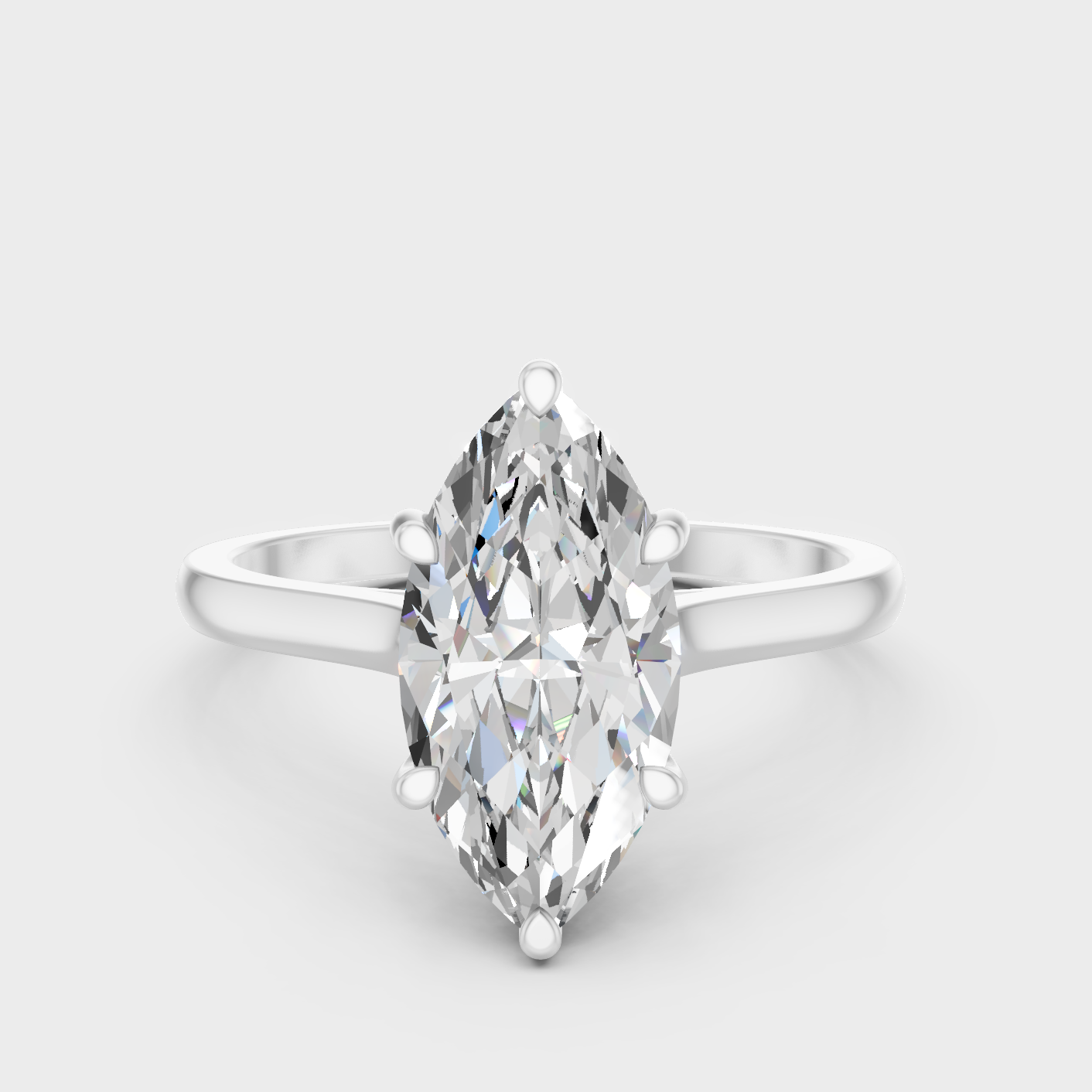 Marquise Cut Lab Grown Diamond Engagement Ring in
