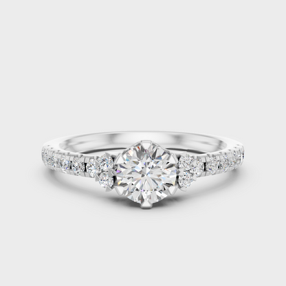 0.80 Ct Round Cut Lab-Grown Diamond Ring in
