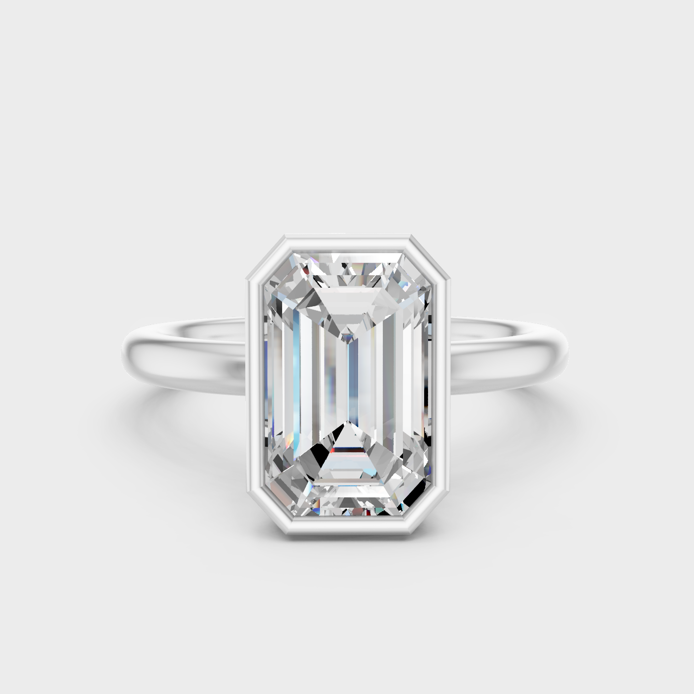 White Gold Emerald Engagement Ring 1 To 5 Ct Luxury Lab Grown Diamond