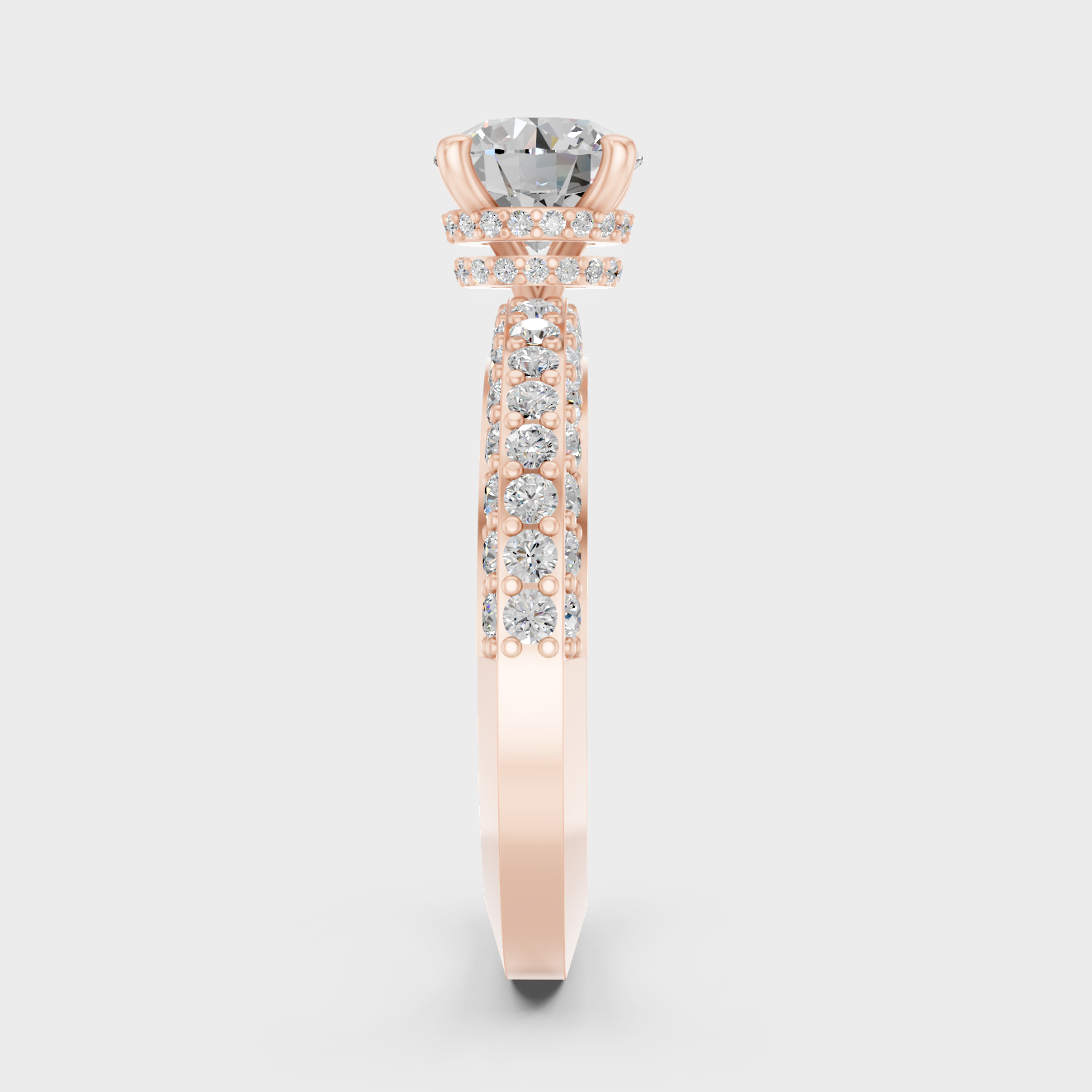 Rose Gold Engagement Ring With Ethical Lab Diamonds