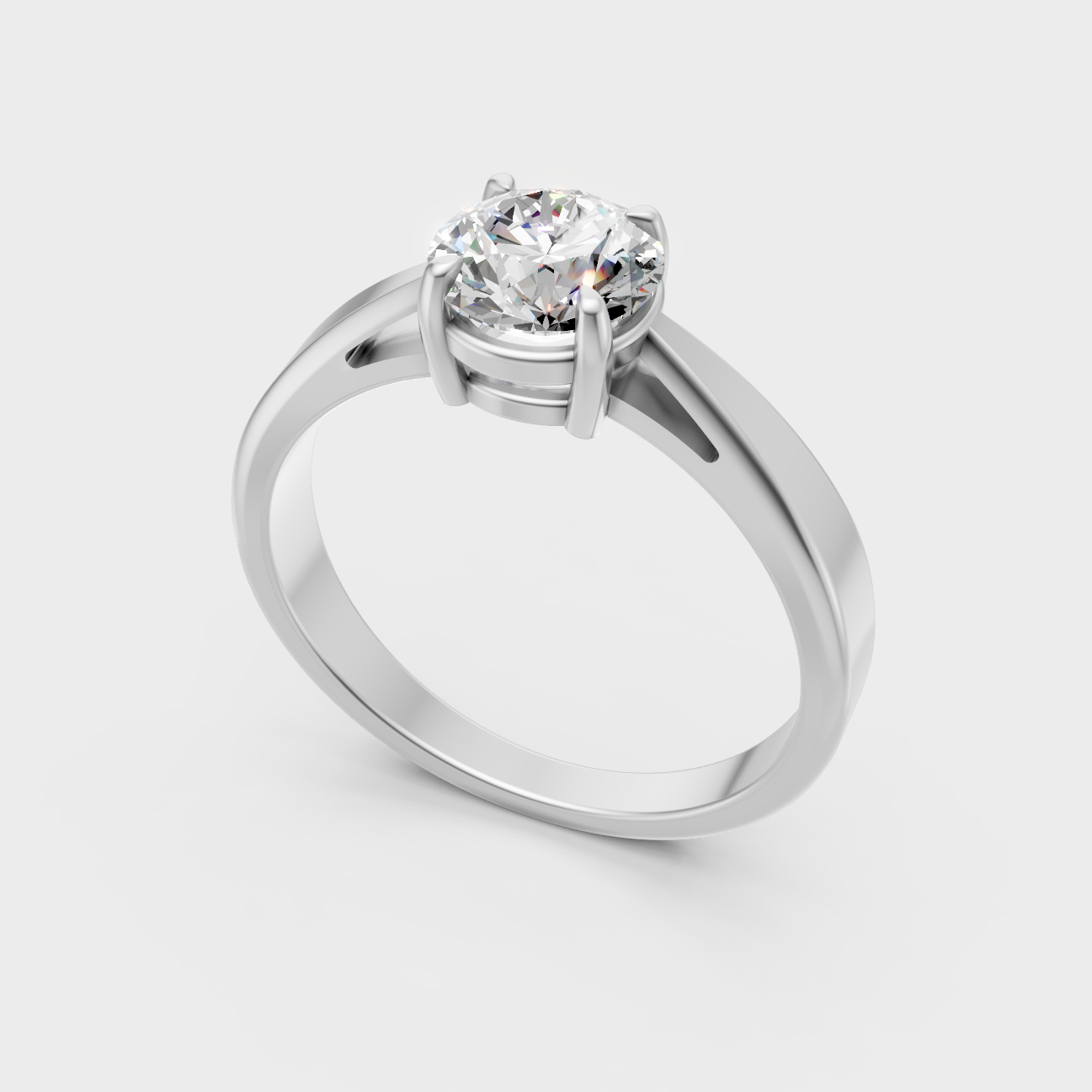 Luxury IGI Certified Lab Grown Diamond Ring In 18K White Gold Fine Jewelry