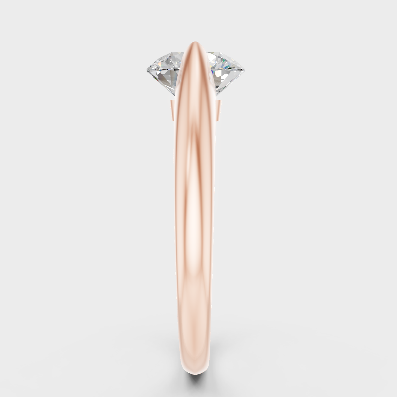 Rose Gold Luxury Round Diamond Engagement Jewelry
