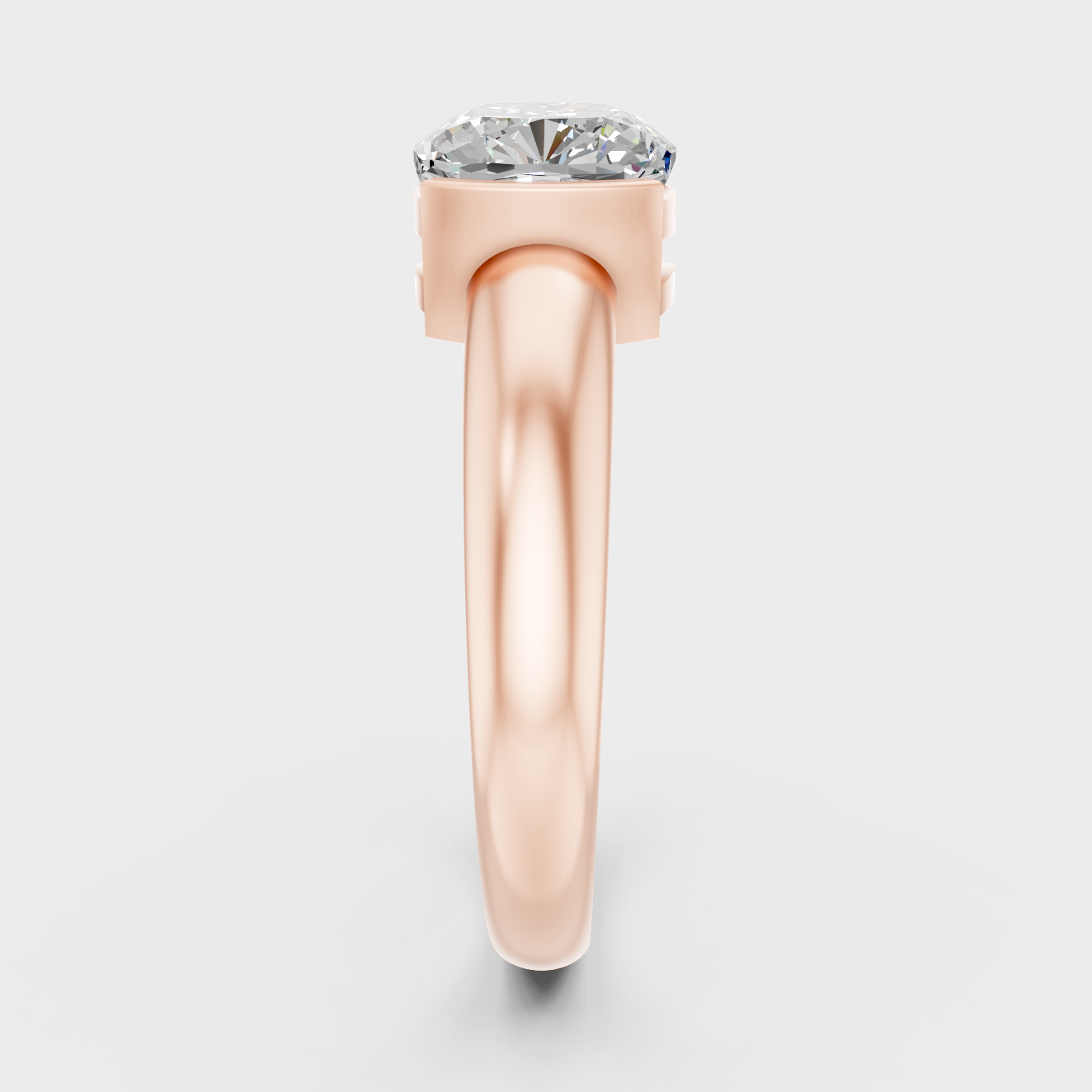 Rose Gold Luxury Cushion Diamond Engagement Jewelry