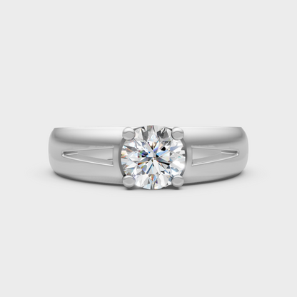 Certified 1.15 Carat Round-Cut Lab-Grown Diamond Solitaire In 14K White Gold