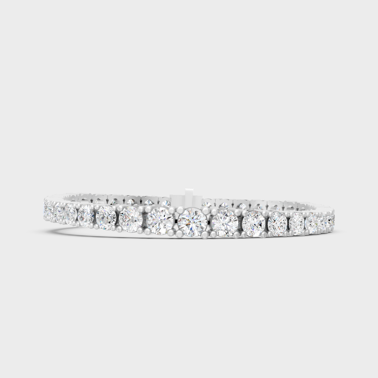 Luxury Round Diamond Tennis Bracelet Yellow Gold Jewelry