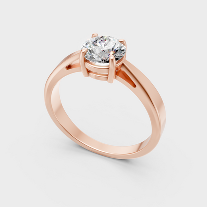 Luxury IGI Certified Lab Grown Diamond Ring In 18K Rose Gold Fine Jewelry