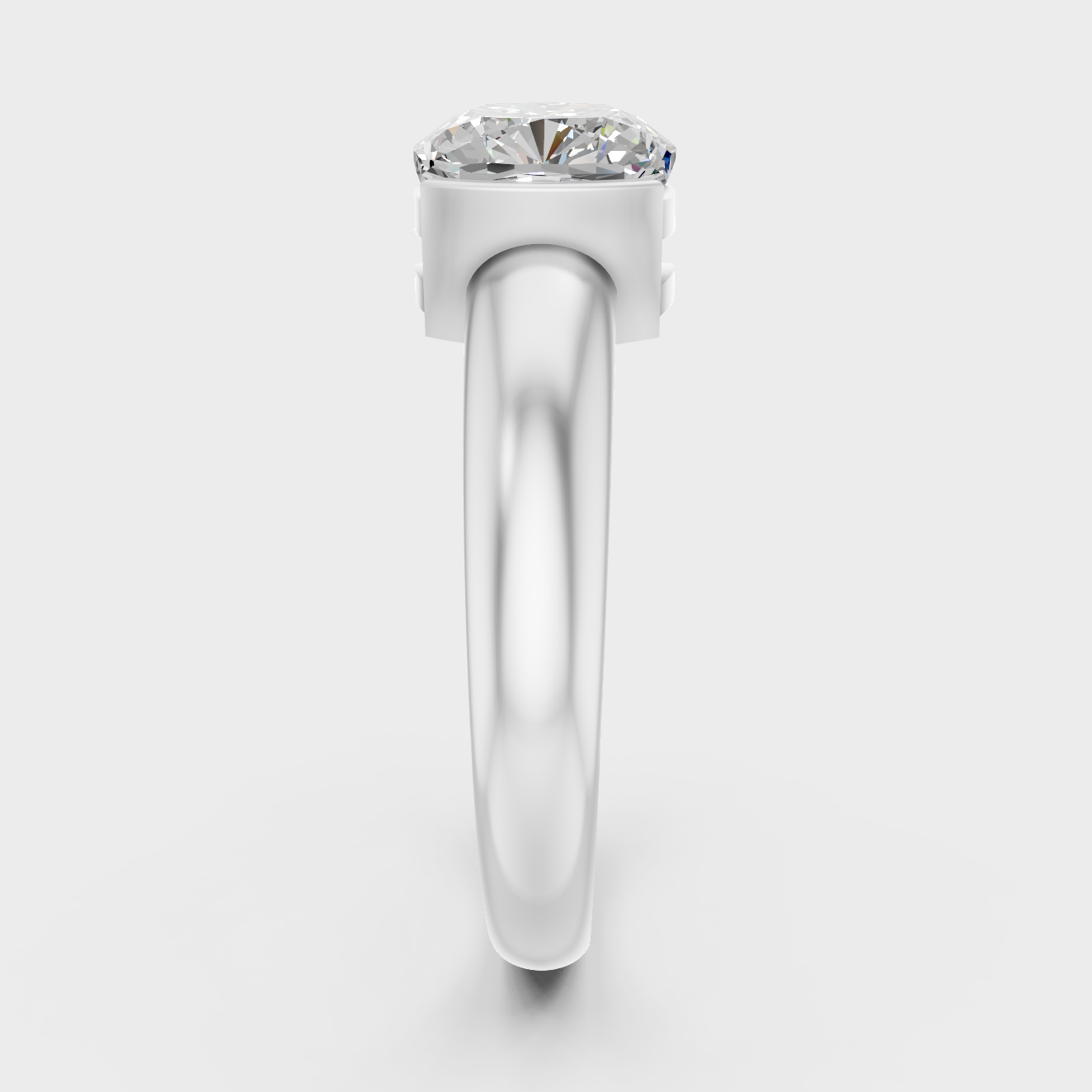 Premium Platinum Cushion Diamond Ring Fine Jewelry