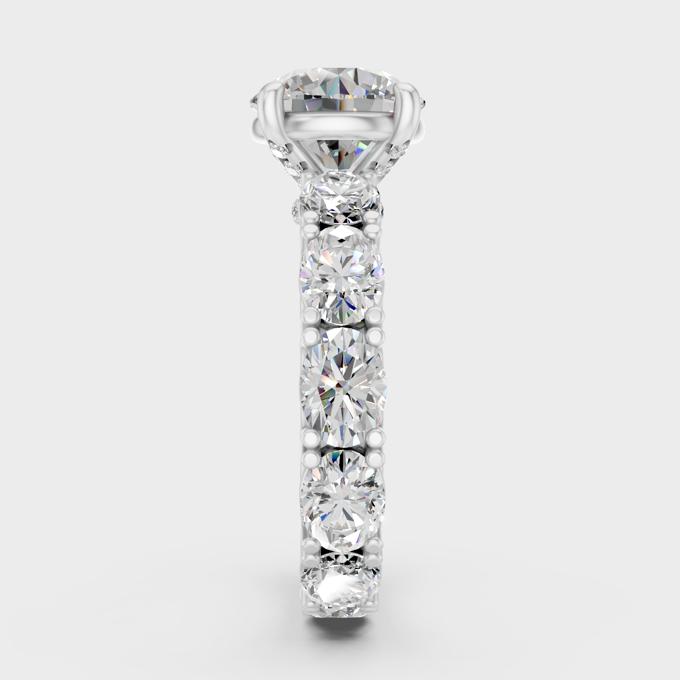 Premium Platinum Round Diamond Ring Timeless Sophistication