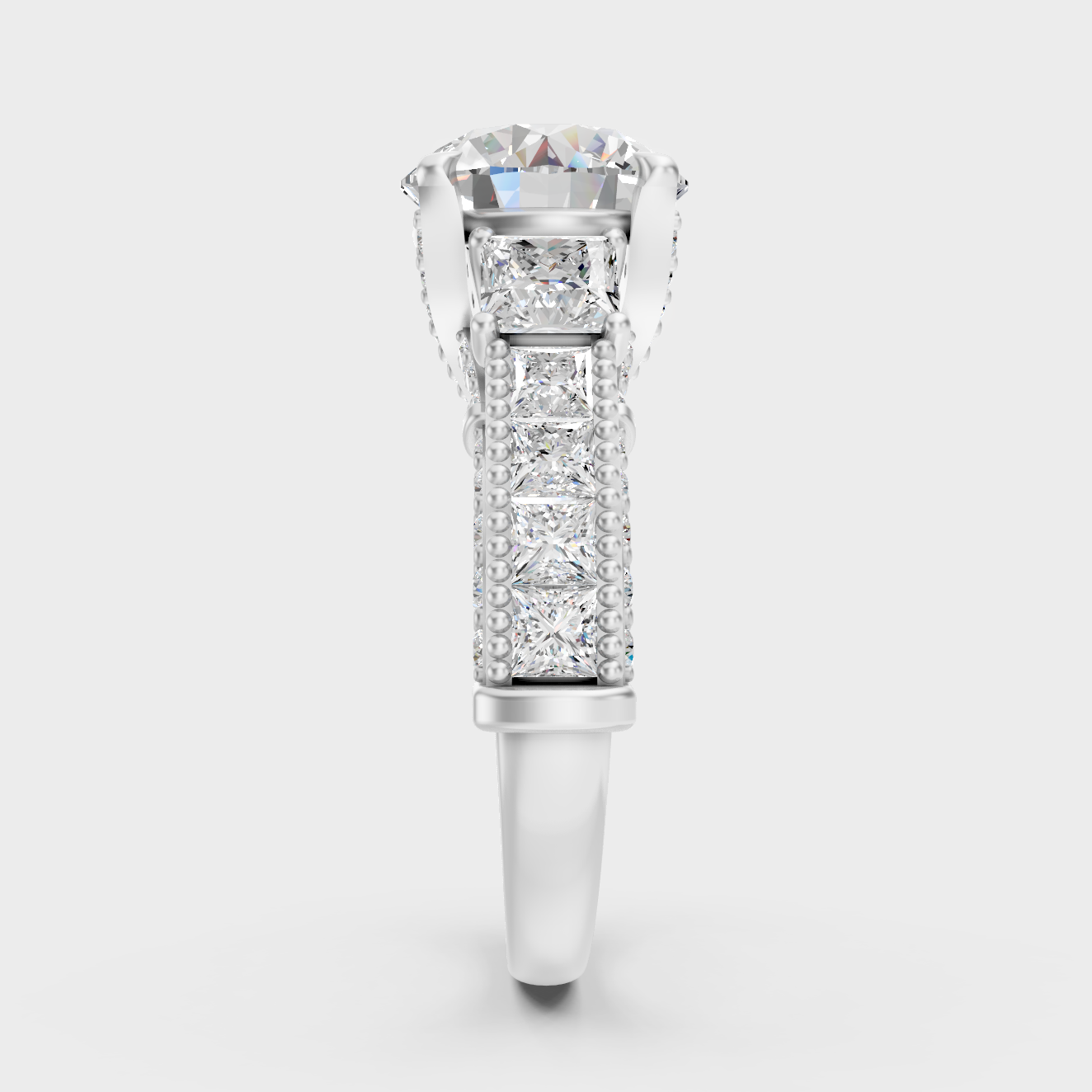 Premium Platinum Round Diamond Ring Timeless Sophistication