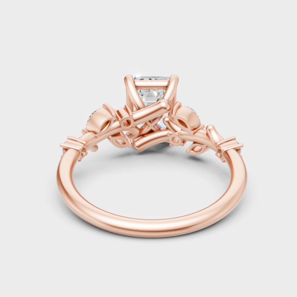 Customizable Rose Gold Multi-Stone Lab Diamond Ring For An Ethical Choice