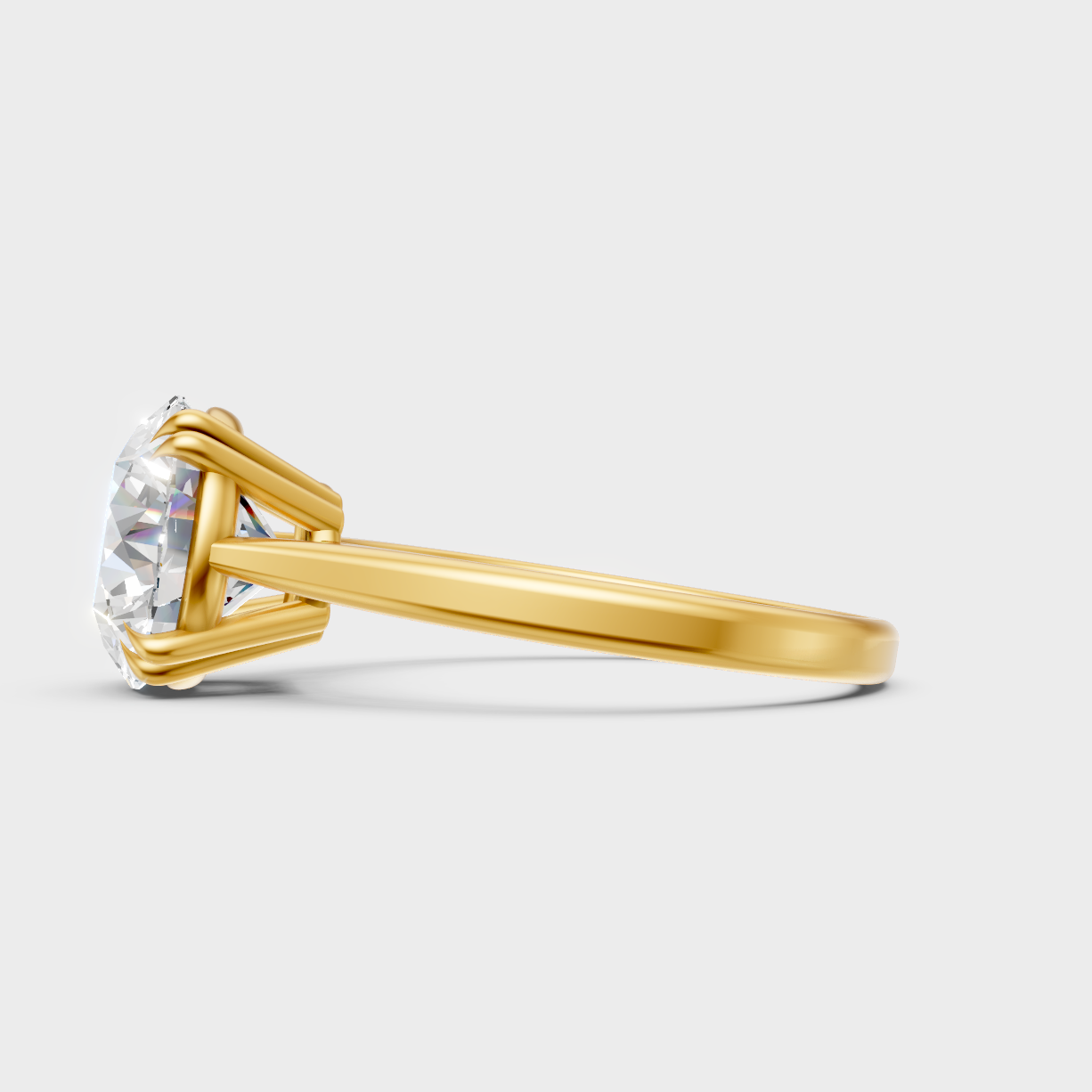 Luxury Yellow Gold Solitaire in Hallmarked Jewelry