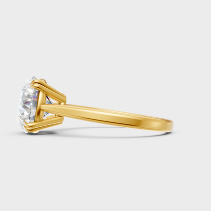 Luxury Yellow Gold Solitaire in Hallmarked Jewelry