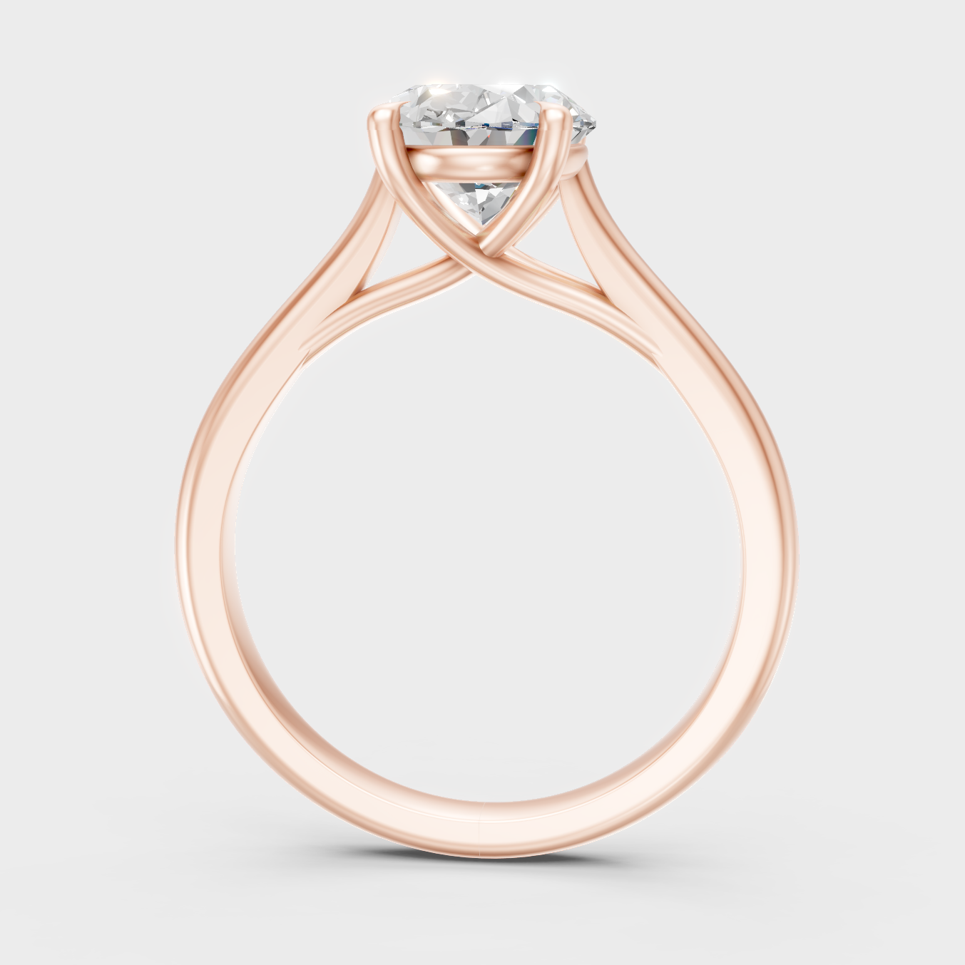 Blush Rose Gold 1.67Ct Oval Lab Diamond Ring For Sophisticated Sustainable Luxury