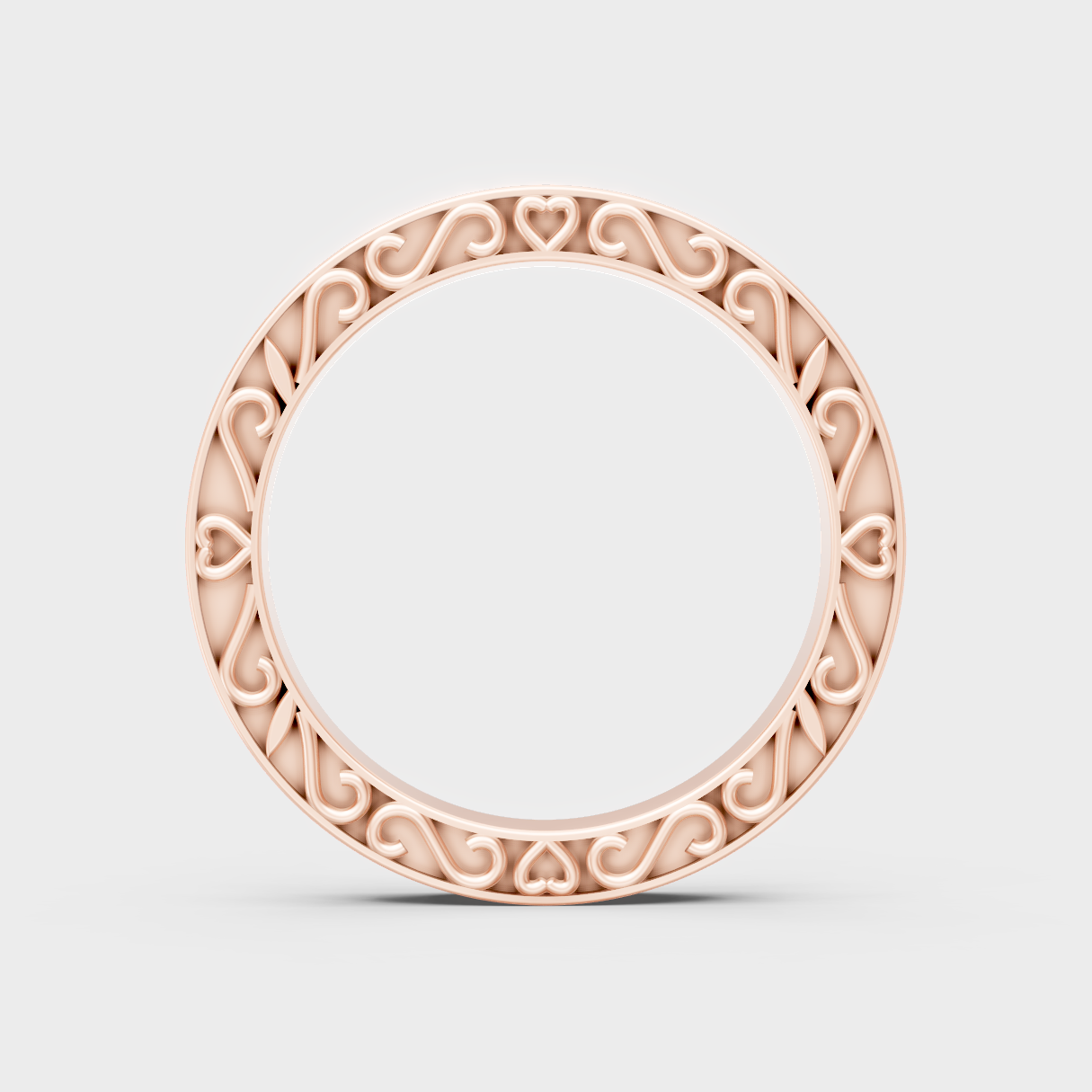 Modern Rose Gold Diamond Band With A Brilliant Sustainable Round Diamond