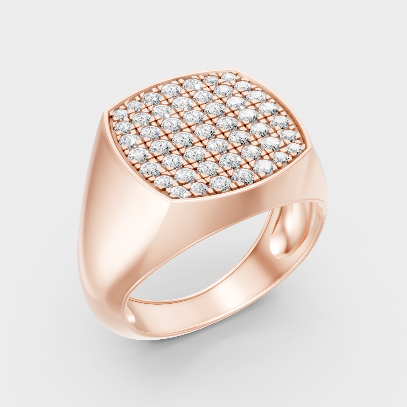  9K Rose Gold Round-Cut Lab-Grown Diamond Men’s Band With Hallmark Quality