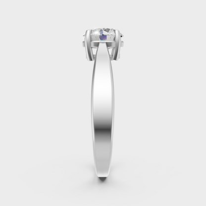 Premium Round Cut Lab Grown Diamond Ring In Platinum 950 IGI Certified