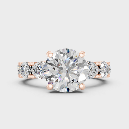 Contemporary Lab Diamond Solitaire Ring In Rose Gold