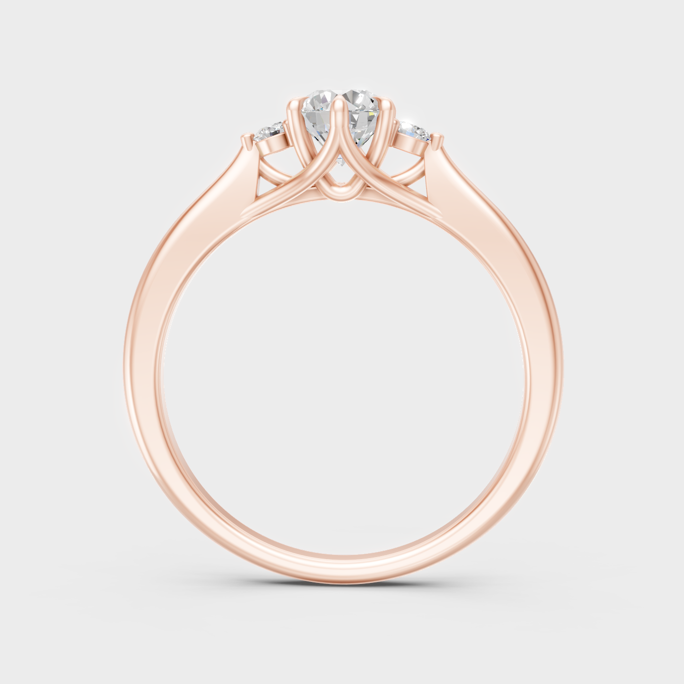 Blush Rose Gold Round Lab Diamond Ring For Sophisticated Sustainable Luxury 