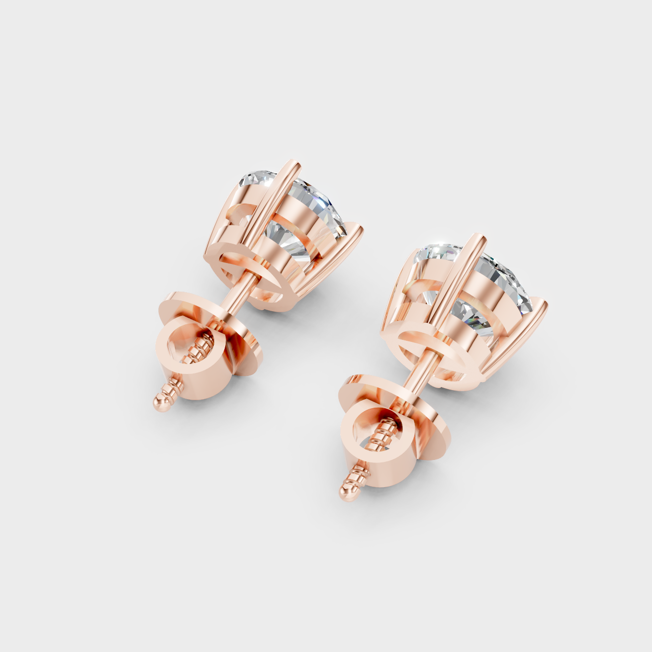 uxury Gift Lab Grown Diamond Stud Earrings For Women 4 Ct