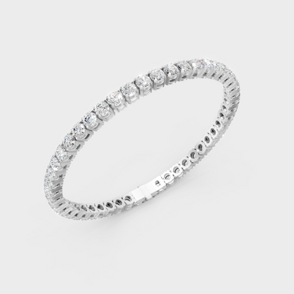 7 Carat Round Cut Lab Grown Diamond Tennis Bracelet in