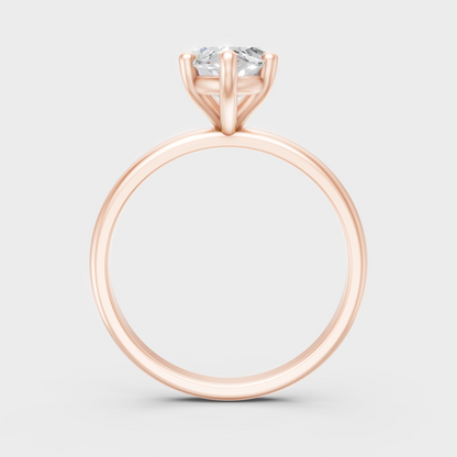 Blush Rose Gold Marquise Lab Diamond Ring For Sophisticated Sustainable Luxury