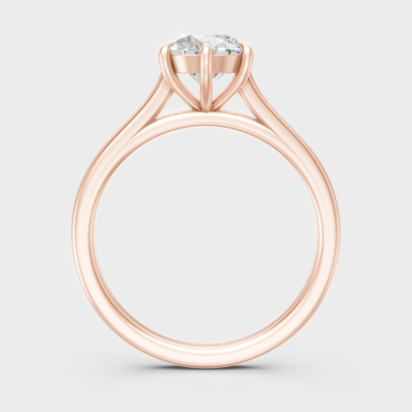 Blush Rose Gold Round Lab Diamond Ring For Sophisticated Sustainable Luxury