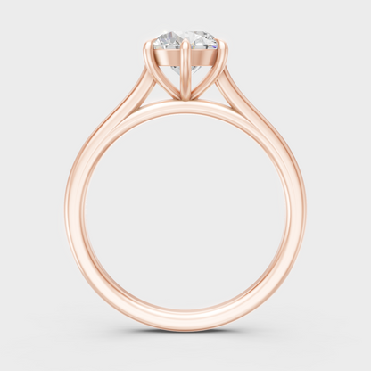 Blush Rose Gold Round Lab Diamond Ring For Sophisticated Sustainable Luxury