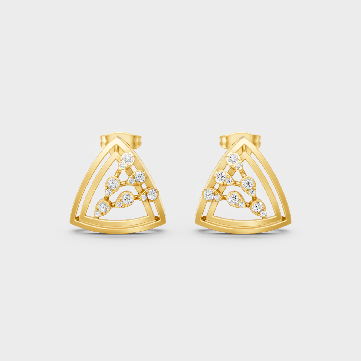 Round Cut Lab-Grown Diamond Stud Earrings in