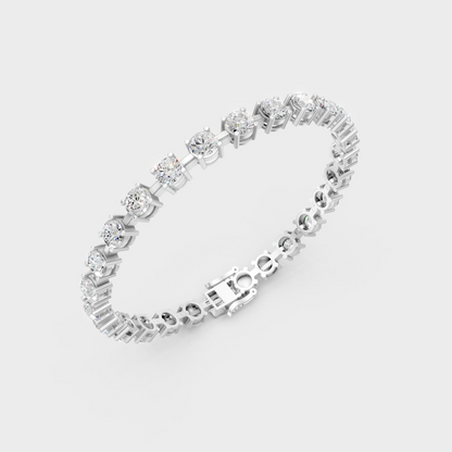 Elegant Lab-Grown Diamond Bracelet White Gold