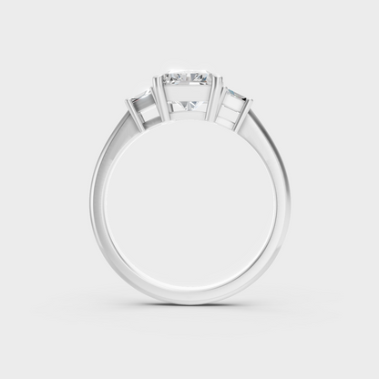  Blush White Gold Radiant-Cut Lab Diamond Ring For Sophisticated Sustainable Luxury