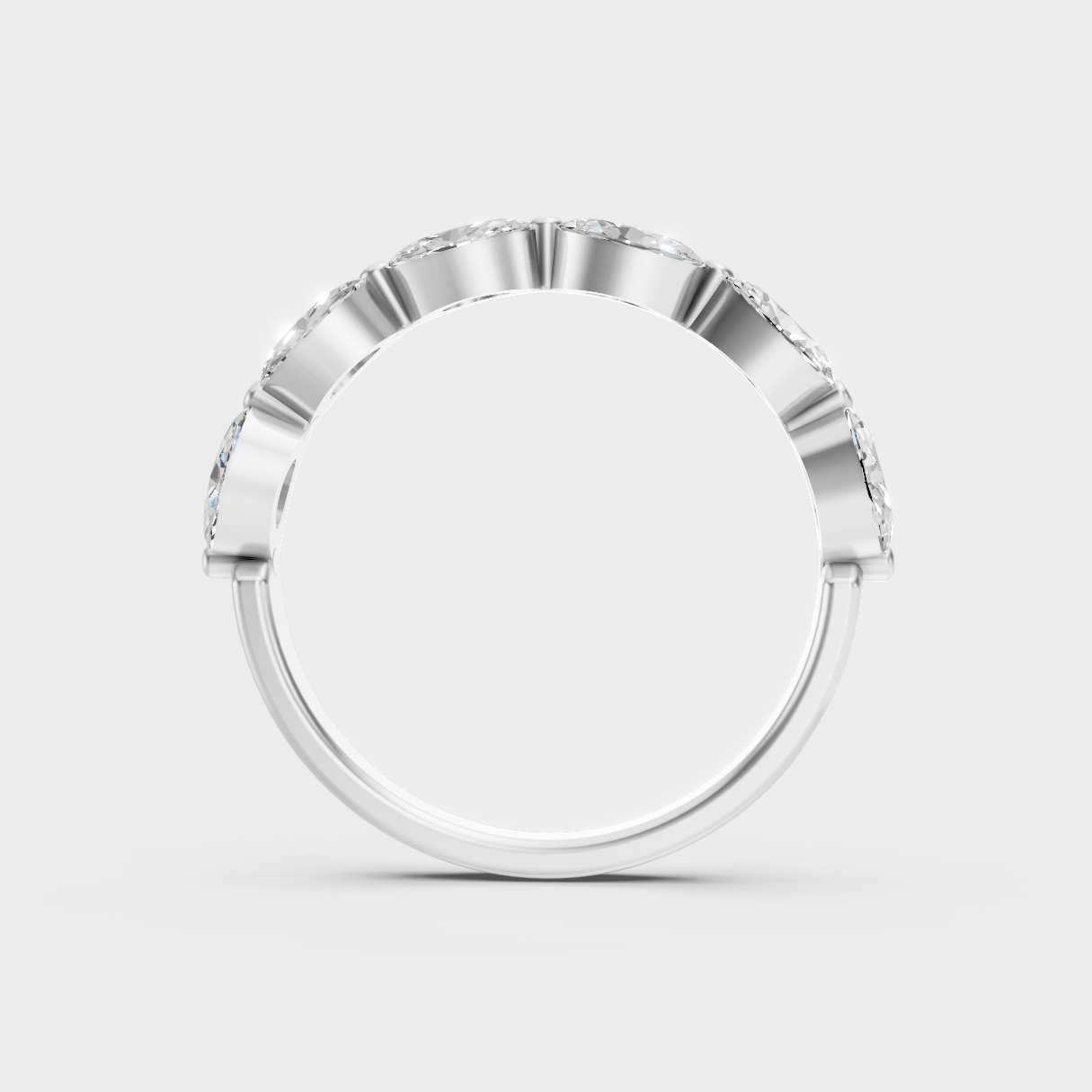  White Gold Oval-Cut Lab Diamond Ring For Sophisticated Sustainable Luxury