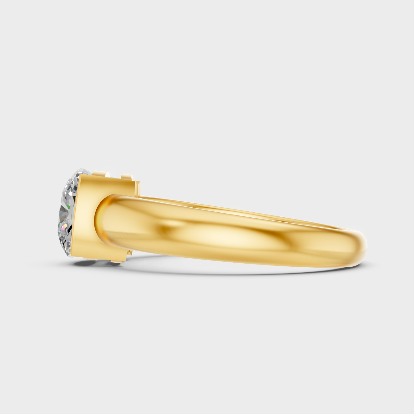 Elegant Cushion Diamond Proposal Ring In Yellow Gold