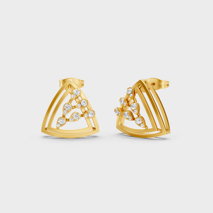 Round Cut Lab-Grown Diamond Stud Earrings in