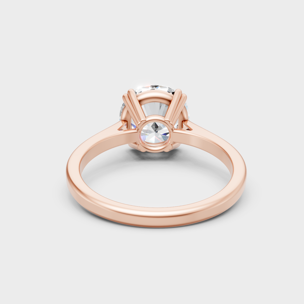 Certified Ethical 2.79ct Round Ring in 14K Rose Gold
